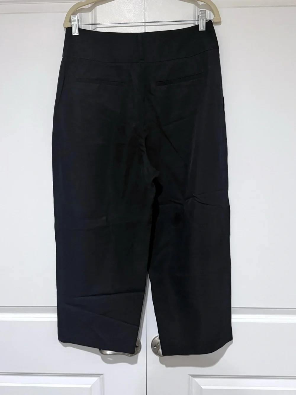 Club Monaco Black Linen Blend Wide Leg Pants